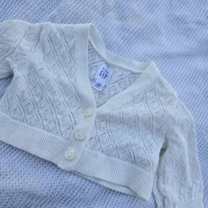 GAP Baby Cream Knit Cardigan